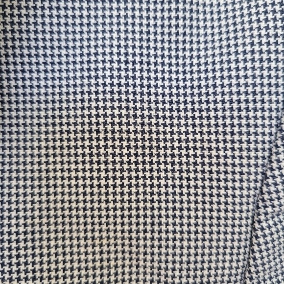 Zara Man | Houndstooth Pattern Two-Button Casual Blazer Navy Blue White Size 38 - Picture 14 of 14